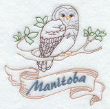 Manitoba - Great Grey Owl (Redwork)
