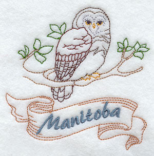 Manitoba - Great Grey Owl (Redwork)