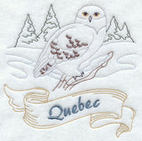 Quebec - Snowy Owl (Redwork)