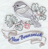 New Brunswick - Black-Capped Chickadee (Redwork)