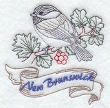 New Brunswick - Black-Capped Chickadee (Redwork)