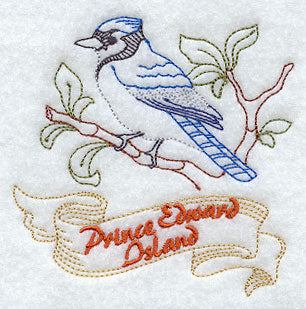 Prince Edward Island - Blue Jay (Redwork)