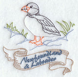 Newfoundland and Labrador - Atlantic Puffin (Redwork)