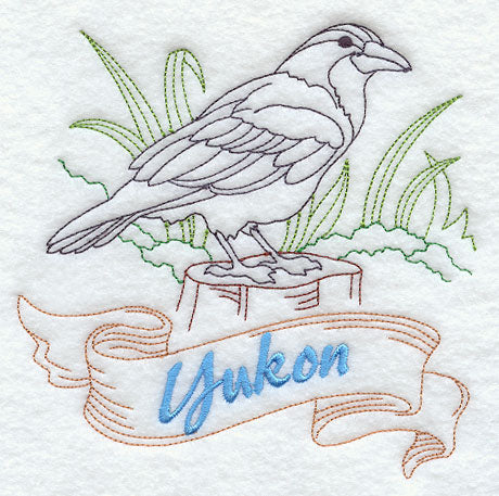 Yukon - Raven (Redwork)