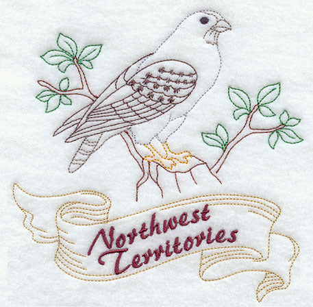 Northwest Territories - Gyrfalcon (Redwork)