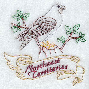 Northwest Territories - Gyrfalcon (Redwork)