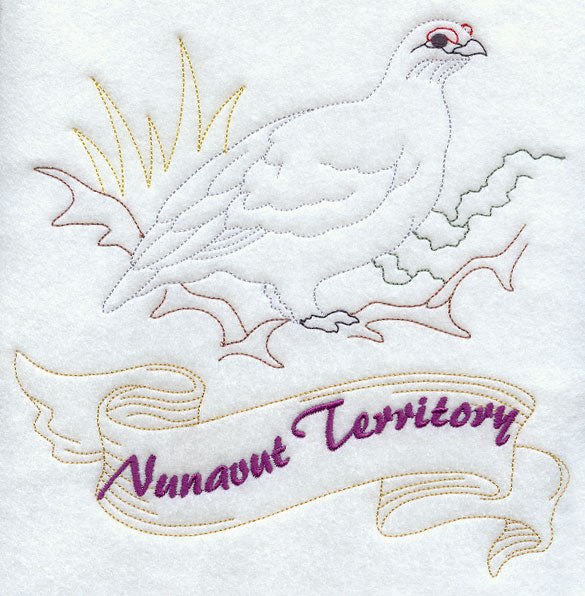 Nunavut - Rock Ptarmigan (Redwork)
