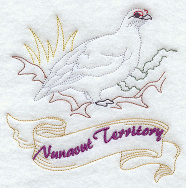 Nunavut - Rock Ptarmigan (Redwork)