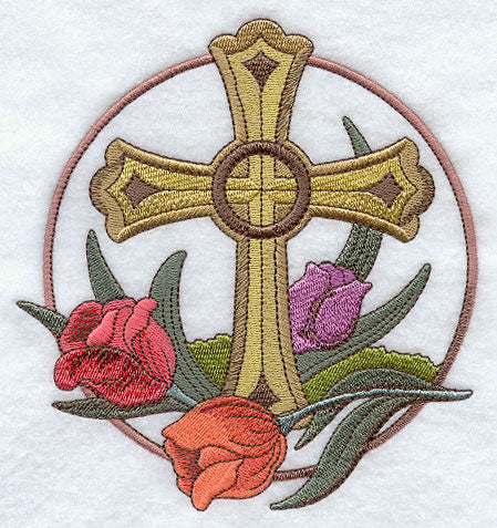 Cross and Tulips