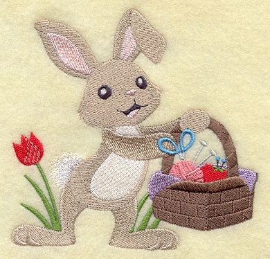 Easter Bunny with Notions Basket
