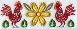 Piven Rooster and Flower Border