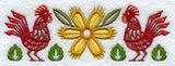 Piven Rooster and Flower Border