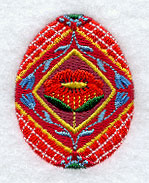 Pysanka Egg with Poppy