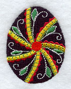 Pysanka Egg with Swirls
