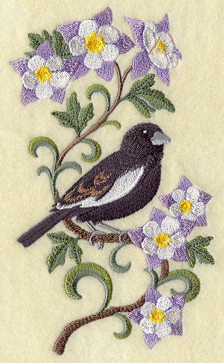 Colorado Lark Bunting and Columbine Medley