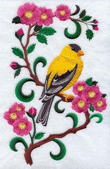 Iowa Eastern Goldfinch and Wild Rose Medley