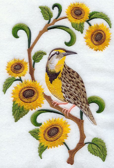 Kansas Western Meadowlark and Sunflower Medley