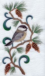 Maine Chickadee and Pine Cone Medley