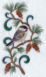 Maine Chickadee and Pine Cone Medley