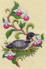 Minnesota Common Loon and Showy Lady Slipper Medley