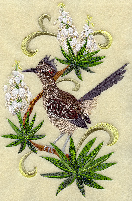 New Mexico Roadrunner and Yucca Flower Medley