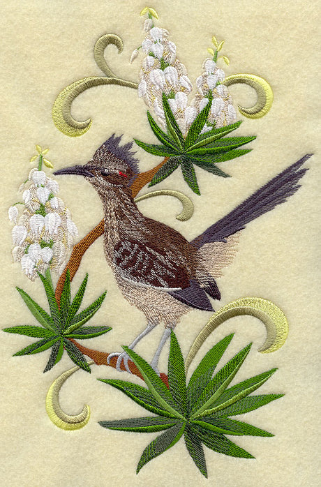 New Mexico Roadrunner and Yucca Flower Medley