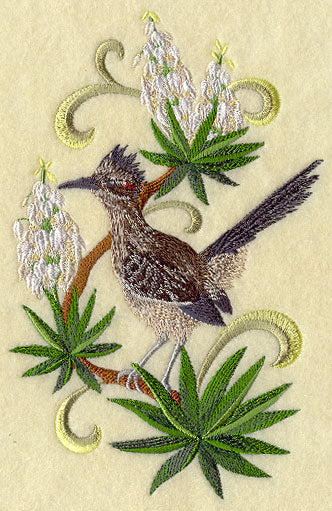 New Mexico Roadrunner and Yucca Flower Medley