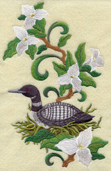 Ontario Common Loon and White Trillium Medley