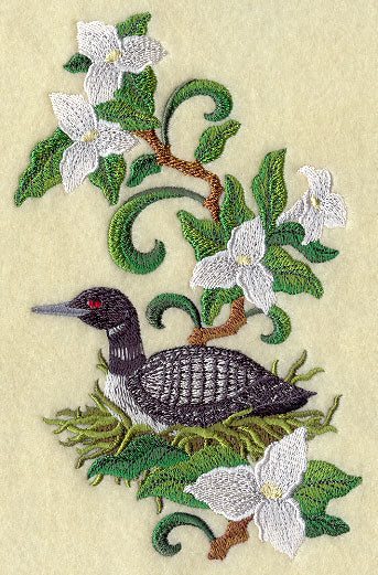 Ontario Common Loon and White Trillium Medley