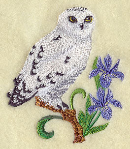 Quebec Snowy Owl and Blue Flag Iris Medley