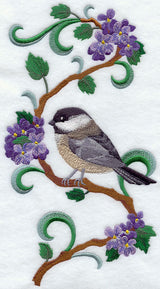 New Brunswick Black-Capped Chickadee and Purple Violet Medley