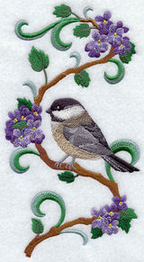 New Brunswick Black-Capped Chickadee and Purple Violet Medley