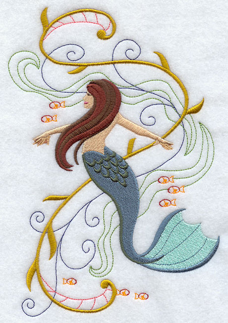 Mermaid in Fantasy Waves