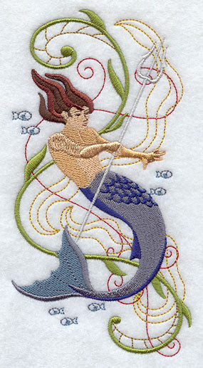 Merman in Fantasy Waves