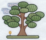 Patchwork Tree and Clouds