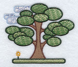 Patchwork Tree and Clouds