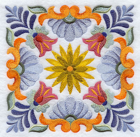 Talavera Dahlia Square