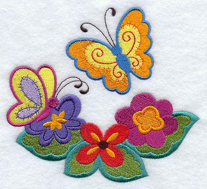 Cozy Country Butterflies and Flowers