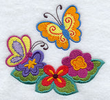 Cozy Country Butterflies and Flowers