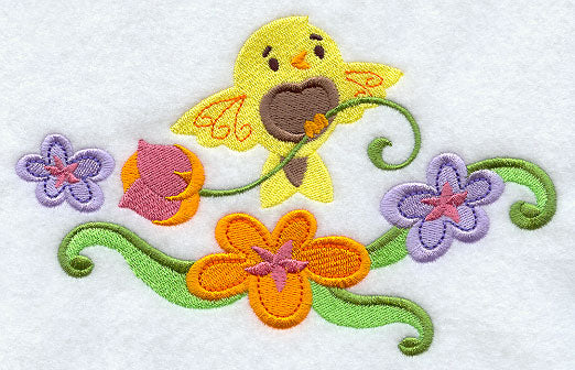 Cozy Country Bird with Tulip