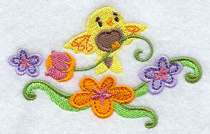 Cozy Country Bird with Tulip