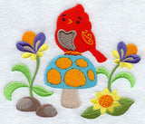 Cozy Country Bird on Toadstool