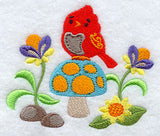 Cozy Country Bird on Toadstool