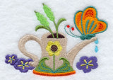 Cozy Country Watering Can and Butterfly