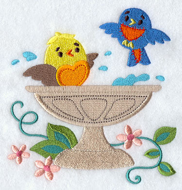 Cozy Country Birdbath