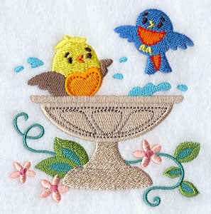 Cozy Country Birdbath