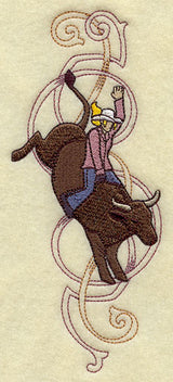 Wild Side Bull Rider Border - Cowgirl