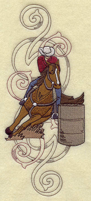 Wild Side Barrel Racer Border - Cowboy