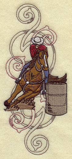 Wild Side Barrel Racer Border - Cowboy