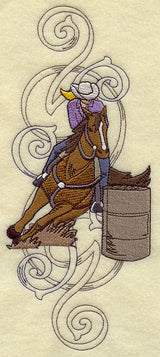 Wild Side Barrel Racer Border - Cowgirl